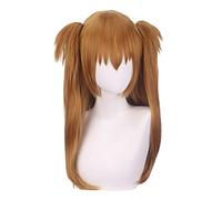 HBYLEE - Peluca de cosplay para EVA Asuka Langley Soryu Long Brown Double Horsetail Halloween Costume Wig[color: marrón]