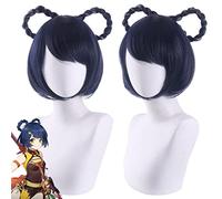 HBYLEE - Peluca de cosplay para juego Genshin Impact Xiangling Halloween Role Play Wig[Color:-]