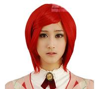 HBYLEE Peluca de cosplay recta corta roja Vocaloid Kaito 30 Cm Cara cercana Pelo Corto Cosplay Peluca(UNA)[Color:según el plan]