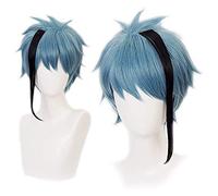 HBYLEE - Peluca de disfraz de Jade Leech verde para pelucas de cosplay de país de las maravillas trenzadas, pelo sintético corto para fiestas de Halloween. Color: -]