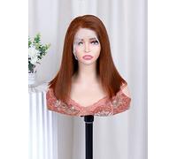 HBYLEE Peluca de encaje humano, 13 x 4 cm, pelo humano recto para mujer, color: 150 densidad, 35,5 x 4 cm