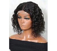 HBYLEE Peluca de encaje humano, 13 x 4 x 1 en T, para mujeres negras, color: 150 densidad, 13 x 6 x 1, tamaños: 8 pulgadas