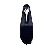 HBYLEE - Peluca para cosplay Anime Akame Ga Kill Cosplay Wig Heat resistente al calor largo pelo sintético negro 100 cm