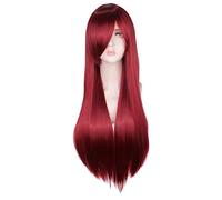 HBYLEE -Peluca para cosplay anime cosplay Cosplay 80 cm peluca rubia azul rojo rosa gris lila cabello para fiesta 80 cm largo recto sintético Cosplay pelucas para mujeres talla única 10