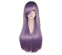 HBYLEE -Peluca para cosplay anime cosplay Cosplay 80 cm peluca rubia azul rojo rosa gris lila cabello para fiesta 80 cm largo recto sintético Cosplay pelucas para mujeres talla única 09