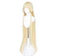 HBYLEE - Peluca para cosplay Chobits Chii 51 pulgadas 130 cm Long Milk Golden Blonde Straight Cosplay Wigs Heat Resistance Hair Cosplay Wigs + Wig Cap