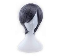 HBYLEE - Peluca para cosplay de anime, peluca de cosplay de anime, cosplay de anime, pelo corto, liso, alta temperatura, seda, juvenil, regalo, 30 cm