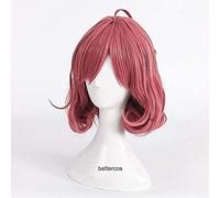 HBYLEE - Peluca para cosplay de cosplay de Noragami, Ebisu Kofuku, peluca corta rosa + peluca con gorra, resistente al calor, pelo sintético