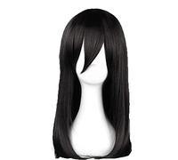 HBYLEE - Peluca para cosplay Young Mikasa Ackerman Cosplay Wigs Black Straight Heat Resistant Sintético Hair Wigs Pelucas
