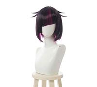 HBYLEE - Peluca Twisted Wonderland Lilia Vanrouge Cosplay negra de color morado mixto corto Cosplay pelucas pelo sintético resistente al calor [Color: Onecolor]