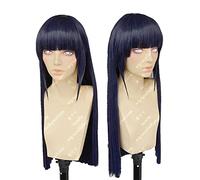 HBYLEE - Pelucas de anime Hyuga Hinata Long Straight Hair Limpio Bang Cosplay Peluca + Gorro de peluca [Color: Onecolor]