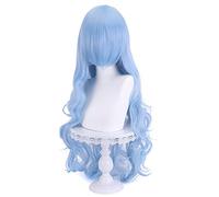 HBYLEE -Role Play Wig For Anime Date A Live Himekawa Hermit Cosplay Wig Long Wavy Blue Hair Wigs [Color:blue]