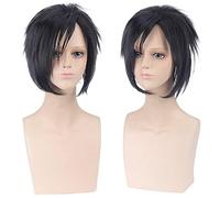 HBYLEE -Role Play Wig for Shisui Uchiha Anime Cosplay Wig Short Black Hair Party Costume Wigs [Color:Black]