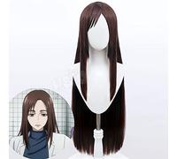HBYLEE Shoko IEIRI Peluca Anime Jujutsu Kaisen Cosplay Peluca Marrón Oscuro Pelo Largo Halloween Fiesta Fiesta Peluca Fibra Sintética [Color]