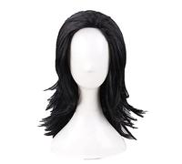 HBYLEE - Thor Loki Cosplay Peluca Infinito Guerra Negra Pelo Sintético Halloween Juego de rol para Unisex Adultos Carnaval Fiesta Pelucas + Peluca Tapa [Color:-]