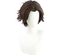 HBYLEE Wig Anime Cosplay Anime Arcane Cosplay Peluca Viktor Corta Marrón Peluca Disfraz Halloween Peluca para Halloween Fiesta Peluca + Gorro [Color: según plan]