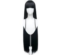 HBYLEE Wig Anime Cosplay Anime Azur Lane JS Noshiro Cosplay peluca negra larga recta para Navidad, carnaval, Halloween, fiesta, peluca con peluca [color: según plan]