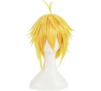 HBYLEE Wig Anime Cosplay Anime Die Siete Capitsünden Cosplay Perücke Meliodas Goldene kurze Perücke Rolensspiel Halloween Kostüm Party Perücken + Kappe[Farbe:One Color]