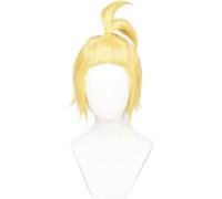 HBYLEE Wig Anime Cosplay Anime Fire Force Cosplay Arthur Boyle peluca corta rubia peluca disfraz Halloween fiesta peluca + gorro de peluca [color: One Color]