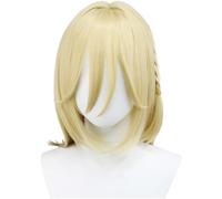 HBYLEE Wig Anime Cosplay Anime Genshin Impact Kaveh Cosplay peluca rubia de pelo corto, disfraz de Halloween peluca para fiesta de disfraces peluca + gorro [color: un color]