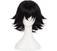HBYLEE Wig Anime Cosplay Anime Juzo SUZUYA/REI Cosplay peluca negra corta peluca para Navidad, carnaval, Halloween, disfraz de fiesta, peluca + gorra, color: según planes