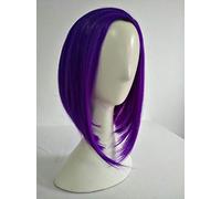 HBYLEE - Wig Anime Cosplay Anime Raven Cosplay Wigs 35cm Bob Purple Short Heat Resistant Synthetic Hair Perucas Cosplay Wig + Wig Cap [Color:Purple ]