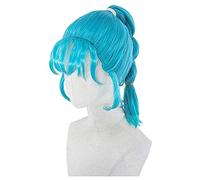 HBYLEE Wig Anime Cosplay Bulma Cosplay Peluca azul Twist Braid Hair para niñas mujeres Halloween carnaval fiesta regalo [color: según plan]