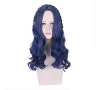 HBYLEE - Wig Anime Cosplay Descendants 2 Evie Long Wavy Wig Cosplay Costume Women Heat Resistant Synthetic Hair Halloween Party Role Play Wigs [Color]