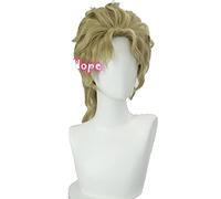 HBYLEE Wig Anime Cosplay Dio Brando Cosplay JoJo Bizarre Adventure Cosplay Hombres Peluca Corta Dorada Cosplay Anime Cosplay Peluca Sintética Resistente al Calor [Color: Onecolor]
