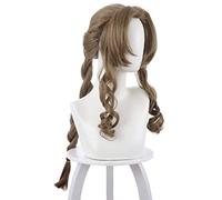 HBYLEE Wig Anime Cosplay Final Fantasy 7 Remake Aerith Gainsborough Cosplay Peluca Cosplay Disfraz Cabello [Color]