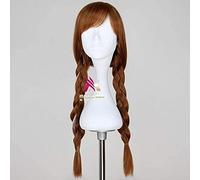 HBYLEE - Wig Anime Cosplay Halloween Snow Queen Froze Women Queen Elsa Blonde Wig with Snow Hairpins Princess Anna Role Play Braid Hair Wig ELSA Costumes One Size Anna [Color:Anna]