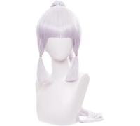 HBYLEE Wig Anime Cosplay Juego Genshin Efecto Kamisato Ayaka Peluca Anime Larga Peluca de Pelo Niña Accesorios para el Cabello Fiesta Halloween Fiesta de Roles Accesorios Peluca + Tapa [Color: One