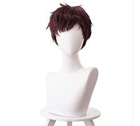 HBYLEE - Wig Anime Cosplay My Hero Academia Season 4 Chisaki Rash Red Brown Short Hair Cosplay Anime Wig [Color:Marrón]