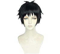 HBYLEE Wig Anime Shinra Kusakabe Fire Force Pelucas cortas negras resistentes al calor, pelo sintético para disfraz de anime, cosplay + gorro de peluca, talla única, Shinra Kusakabe[Color]