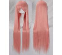 HBYLEE -Wig for Carnival Nightlife CluI Party DrUp Wig Cosplay Wig Universal 100 cm Color Long Straight Hair Cos Animation High Temperature Wire 099 Color:Rose Net 023 [1 metro][Color:-]