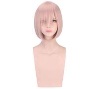 HBYLEE -Wig for cosplay 35 cm Game Anime Fate/Grand Order Apocrypha Mash Kyrielight Wig Cosplay Wigs Play Long Light Pink Hair Halloween 1: 1 Wigs