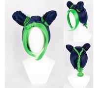 HBYLEE - Wig for cosplay 4 Colours Jojos Bizarre Adventure Golden Wind Jolyne Cujoh Kujo Wigs Jojo No Kimyou Na Bouken Bun Braids Hair Cosplay Wigs Green