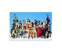 HBYLEE -Wig for cosplay Anime Character Big Reunion Poster Decorative Painting Canvas Wall Art Living Room Poster Bedroom 50x75cm