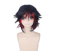 HBYLEE -Wig for cosplay Anime Coser Puicy Anime. Kill LA. Kill Matoi RYUUKO Cosplay Wig Short Blue Red Hair Heat Resistant Hair + Wig Cap Halloween Carnival Girls Women