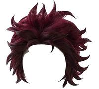 HBYLEE -Wig for cosplay Anime Coser Wig Kamado Nezuko Cosplay Wig 37 Pulgadas Curly Hair Orange with Pink Band