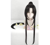 HBYLEE -Wig for cosplay anime cosplay peluca Biamoxer 7 Estilos Gran Maestro del Cultivo Demoníaco Blanco Wuxian Styled Negro Largo Cosplay Peluca Rojo Diadema Libre Estilo 5