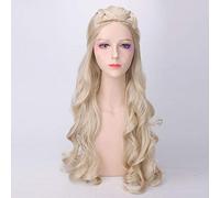 HBYLEE -Wig for cosplay anime cosplay peluca Biamoxer Game Of Thrones Temporada 7 Daenerys Targaryen Jon Snow Cosplay Pelucas para Halloween Fiesta Mujeres 75 Cm Hombres 36 Cm Caqui