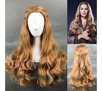 HBYLEE -Wig for cosplay anime cosplay perückeGame of Thrones Queen Cersei Lannister Brown Perücke Welliges Haar Cosplay Perücke Halloween Rolenspiel One Size Game of Thrones