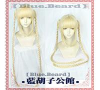 HBYLEE -Wig for cosplay Anime Darwin's Game Cosplay Karino Shuka Long Braids Blonde Golden Ponytail Sintético Hair Wig for Adults Role Play