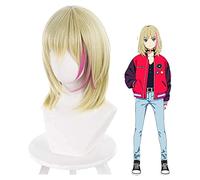 HBYLEE -Wig for cosplay Anime Wonder Egg Priority Rika Kawaii Cosplay Wig Women Ladies Yellow Pink Hair for Halloween Carnival Party