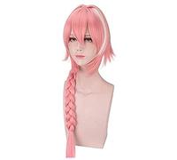 HBYLEE -Wig for cosplay Astolfo Wig Long Pink Hair Wig Anime Game Fate/Grand Order Apocrypha Cosplay Hair Synthetic Hair Cosplay Wig 100 cm