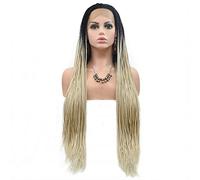 HBYLEE -Wig for cosplay Drag Queen Afro America Blonde Box Braided Wigs Safety Sintético Lace Front Wigs for Women Festival Cosplay Holidays Long Braids Hair
