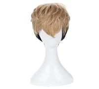 HBYLEE - Wig for cosplay Killing Stalking Cosplay Sangwoo Cosplay Short Curly Golden Black Wig Cosplay Anime Wig Wig Heat Resistant Synthetic Wigs Halloween