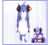HBYLEE -Wig for cosplay Spirit Blossom Kindred Wig LoL Cosplay Blue Purple Red Braided Synthetic Hair 80 cm Long Wig Women Kindred Cosplay