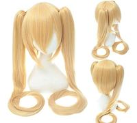 HBYLEE -Wig for cosplay Vocaloid Hatsune Miku Peluca Colas de Caballo Negro Rock Shooter Senbon Zakura Cosplay Peluca Pelo Largo Azul Verde Negro Rosa Silve + Gorro de Peluca Cy120-1